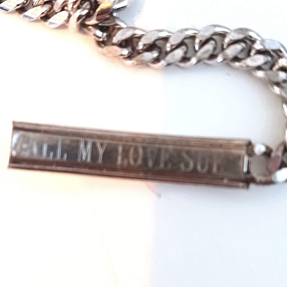 Vintage Silver Speidel chain link name bracelet - Picture 6 of 6